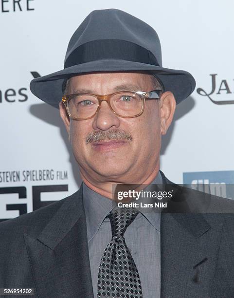 Tom Hanks attends the "Bridge of Spies" world premiere at Alice Tully Hall in New York City. �� LAN