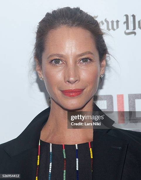 Christy Turlington Burns attends the "Bridge of Spies" world premiere at Alice Tully Hall in New York City. �� LAN