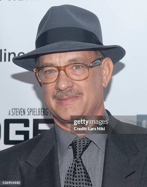 Tom Hanks attends the "Bridge of Spies" world premiere at Alice Tully Hall in New York City. �� LAN