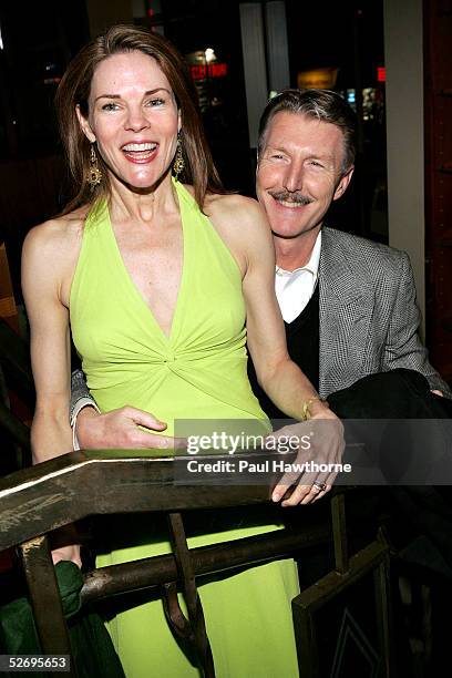 Actress Carolyn McCormick and husband Byron Jennings attend the opening of "Privilege" after party at Robert Emmett?s April 25, 2005 in New York City.