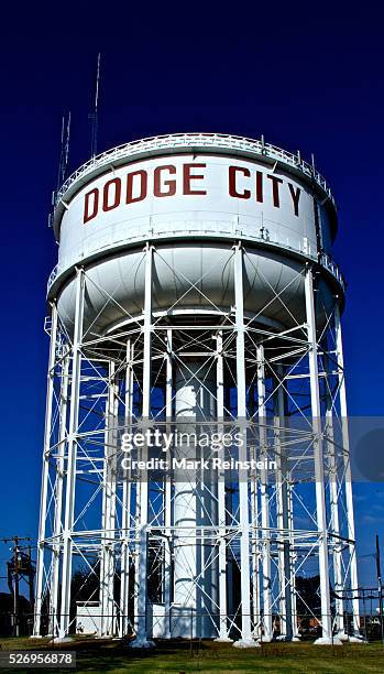 Dodge City, Kansas 9-23-2014 One of Dodge City's main water storage towers. A water tower is an elevated structure supporting a water tank...