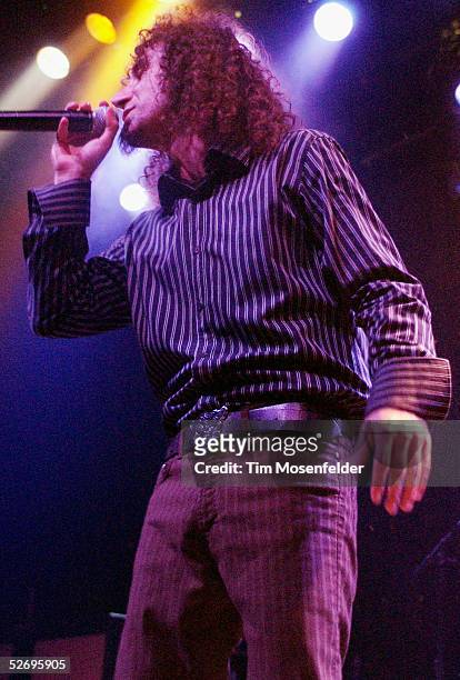 Serj Tankian and System of a Down perform in support of the bands "Mezmerize" release at The Fillmore on April 25, 2005 in San Francisco, California.