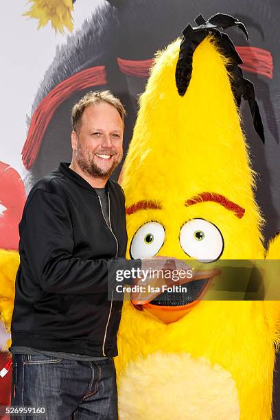 Smudo attend the Berlin premiere of the film 'Angry Birds - Der Film' at CineStar on May 1, 2016 in Berlin, Germany.