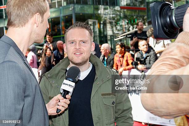 Actor Axel Stein during the Berlin premiere of the film 'Angry Birds - Der Film' at CineStar on May 1, 2016 in Berlin, Germany.