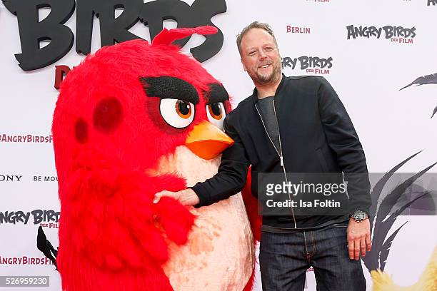 Smudo attend the Berlin premiere of the film 'Angry Birds - Der Film' at CineStar on May 1, 2016 in Berlin, Germany.