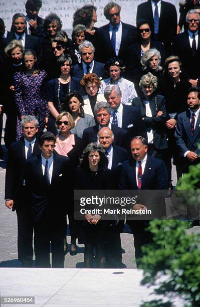 Arlington Va. 5-23-1994 John F. Kennedy Jr. His sister Caroline Kennedy Schlossberg, President William Clinton and First Lady Hillary Clinton,...