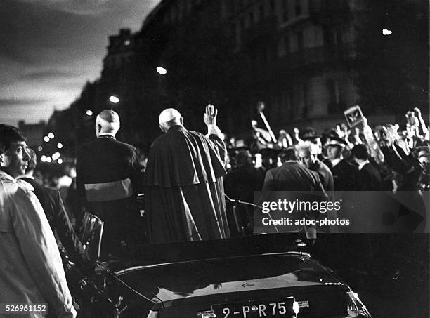 Pope John Paul II during his visit in Paris . In May 1980.