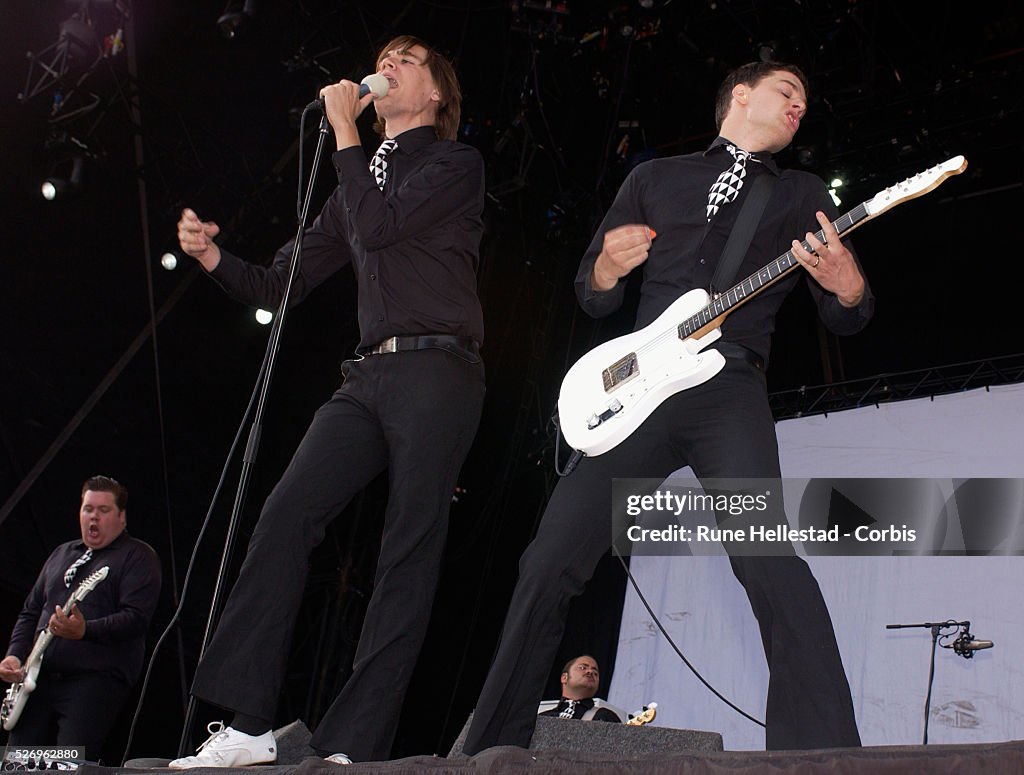 The Hives Performing in Concert