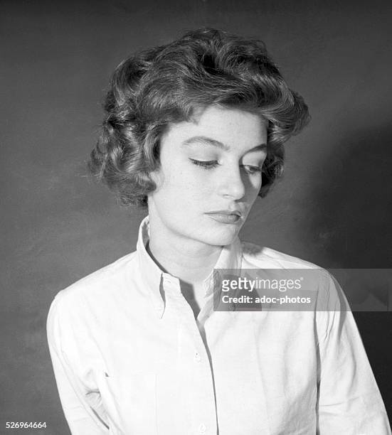 Nicole Dreyfus , called Anouk Aimee, French actress born in Paris . Ca. 1960.