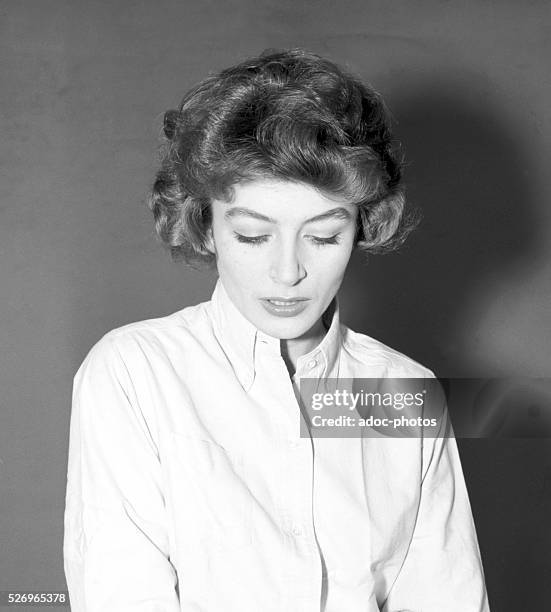 Nicole Dreyfus , called Anouk Aimee, French actress born in Paris . Ca. 1960.