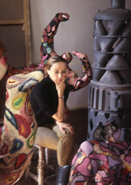 Niki de Saint Phalle , French artist born at Neuilly-sur-Seine . Ca. 1965. Artist copyright must also be cleared �� ADAGP.