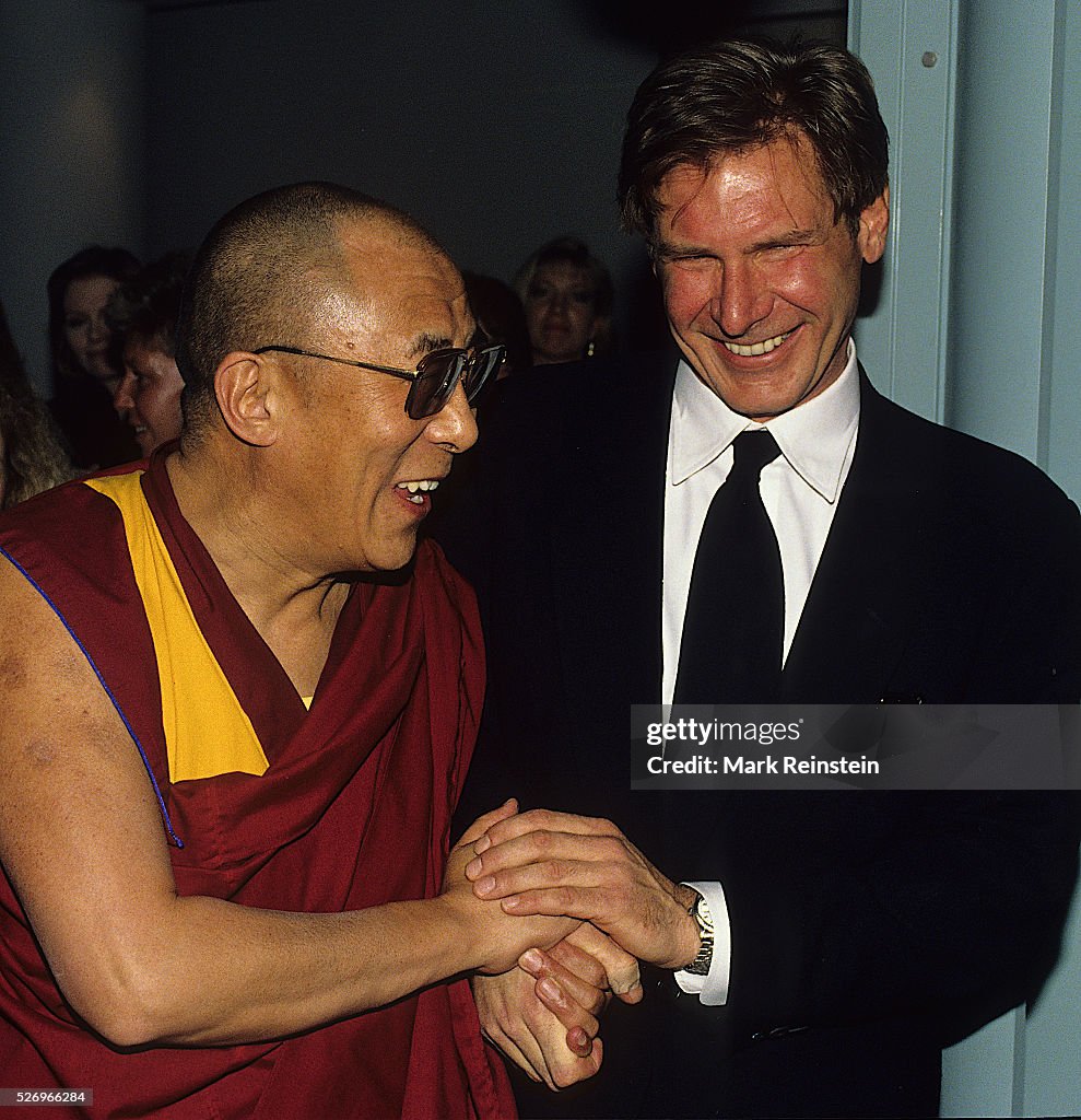 The Dalai Lama And Harrison Ford in DC