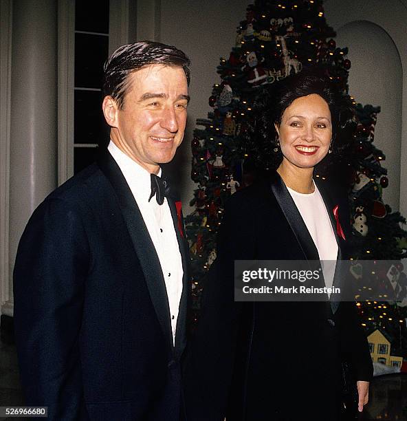 Washington, DC. 12-6-1992 Samuel A. Waterson and wife Lynn arrive at the White House for the Kennedy Center Honors. Samuel Atkinson "Sam" Waterston...