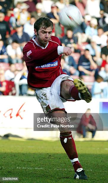 Martin Smith of Northampton Town in action during the Coca Cola League Two match between Northampton Town and Swansea City held at Sixfields Stadium,...