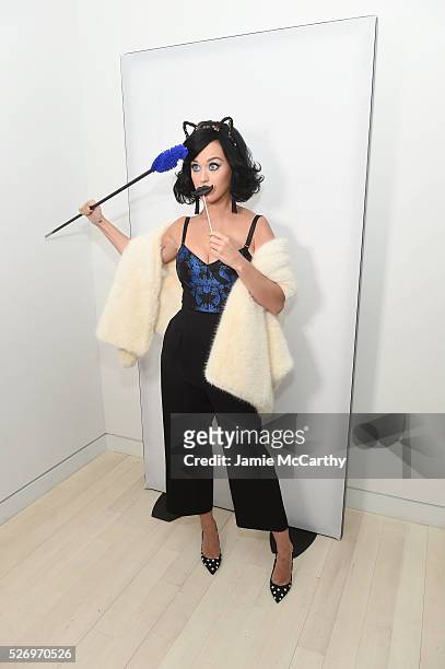 Katy Perry attends the COVERGIRL Katy Kat Matte launch at The Waterfall Mansion on May 1, 2016 in New York City.