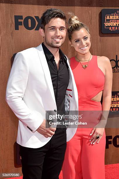 Singer Michael Ray and Carli Manchaca attend the 2016 American Country Countdown Awards at The Forum on May 1, 2016 in Inglewood, California.