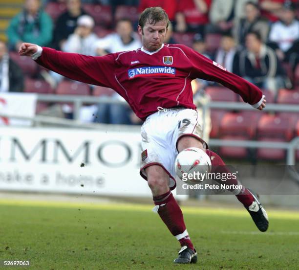 Martin Smith of Northampton Town in action during the Coca Cola League Two match between Northampton Town and Swansea City held at Sixfields Stadium,...