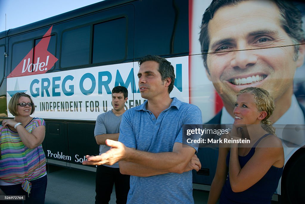 USA - Politics - Greg Orman Campaign stop in Emporia