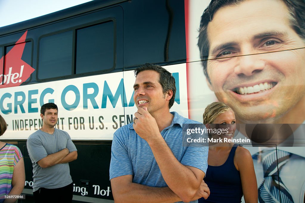 USA - Politics - Greg Orman Campaign stop in Emporia