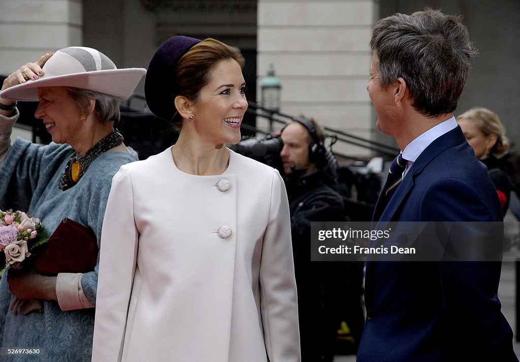 Danish royal family arrive at danish parliament opening 2014