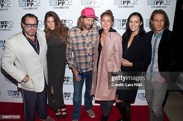 Julian Schnabel and Stella Schnabel attend the "Heaven Knows What" premiere during the 52nd New York Film Festival at Alice Tully Hall in New York...