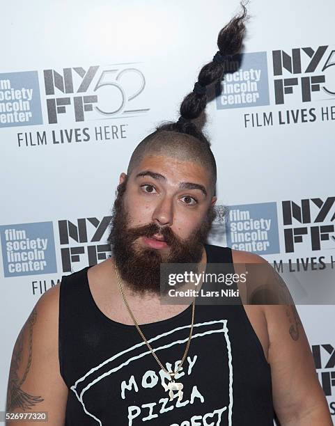 Josh Ostrovsky attends the "Heaven Knows What" premiere during the 52nd New York Film Festival at Alice Tully Hall in New York City. �� LAN