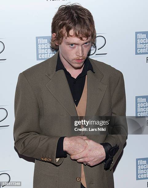 Caleb Landry Jones attends the "Heaven Knows What" premiere during the 52nd New York Film Festival at Alice Tully Hall in New York City. �� LAN