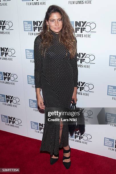 Stella Schnabel attends the "Heaven Knows What" premiere during the 52nd New York Film Festival at Alice Tully Hall in New York City. �� LAN