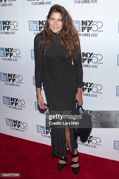 Stella Schnabel attends the "Heaven Knows What" premiere during the 52nd New York Film Festival at Alice Tully Hall in New York City. �� LAN