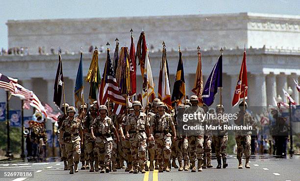 Washington DC June 8-1991 A flag-waving crowd of 200,000 Saturday cheered veterans of Operation Desert Storm as the nation's capital staged its...