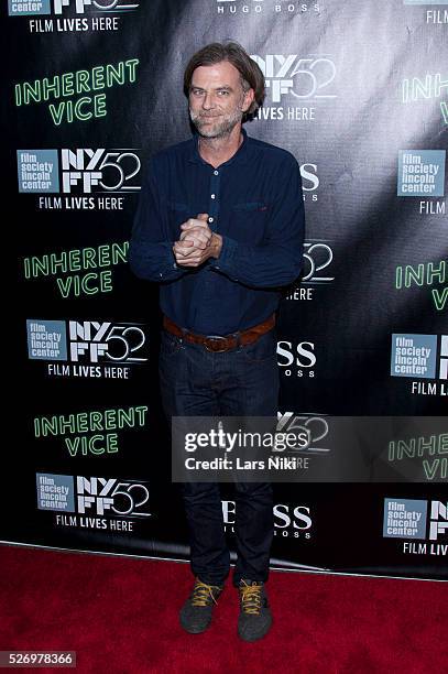 Paul Thomas Anderson attends the "Inherent Vice" premiere at Alice Tully Tall during the 52nd New York Film Festival in New York City. �� LAN