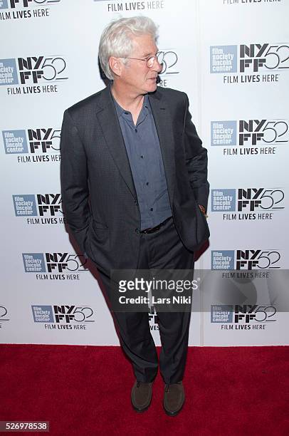 Richard Gere attends the "Time Out Of Mind" premiere at Alice Tully Hall during the 52nd New York Film Festival in New York City. �� LAN