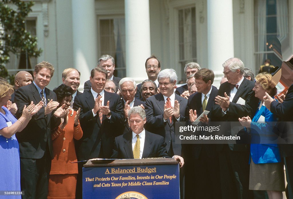 President William Jefferson Clinton Signing the Balanced Budget Act