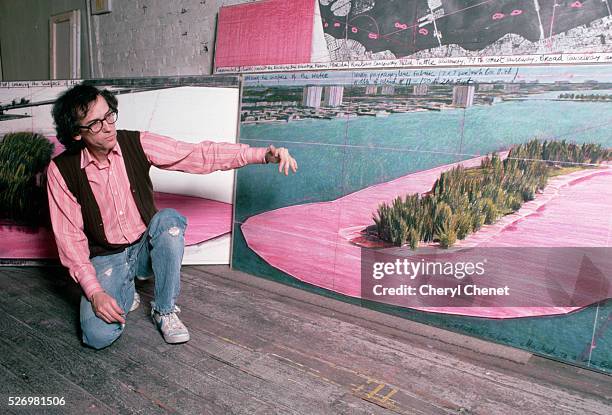 Christo, a Bulgarian artist, explains how he will wrap several Florida islands. Earlier he created a 24-mile long fabric fence in California.