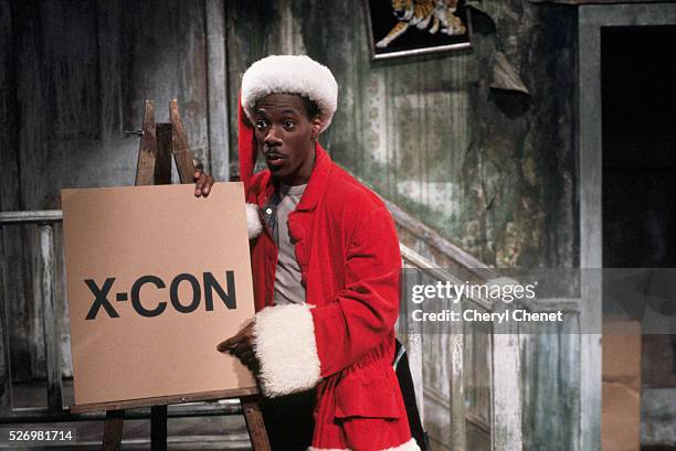 Comdeian Eddie Murphy plays a dubious Santa Claus in a sketch for "Saturday Night Live."