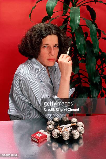 Fran Lebowitz Holding Cigarette