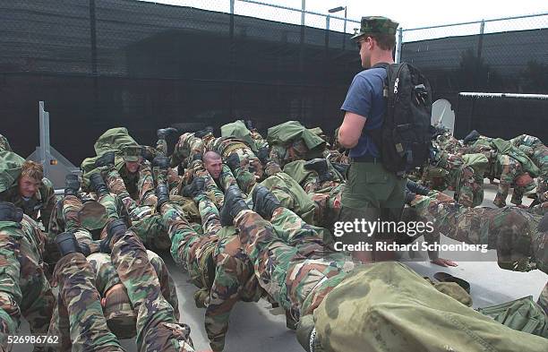 Group Push-ups for Class 246 Navy Seal Training.