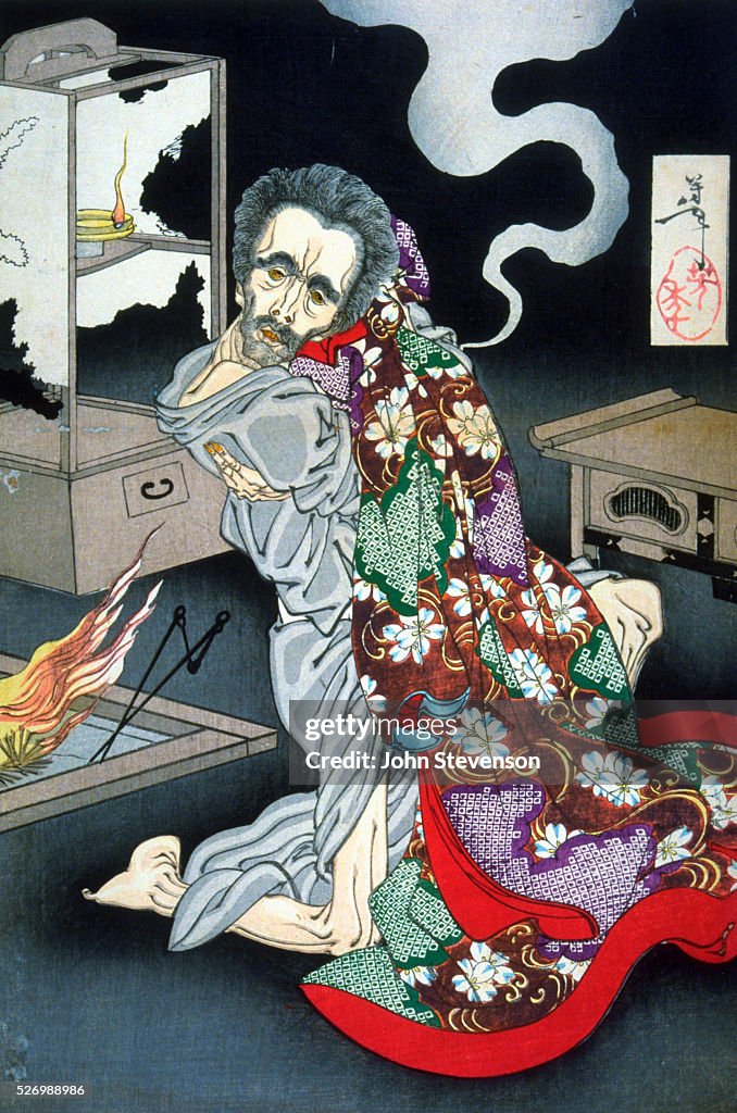 The Degradation of Seigen (1887) by Taiso Yoshitoshi