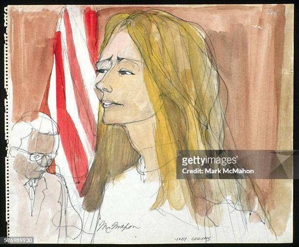 Defense Witness Judy Collins by Franklin McMahon