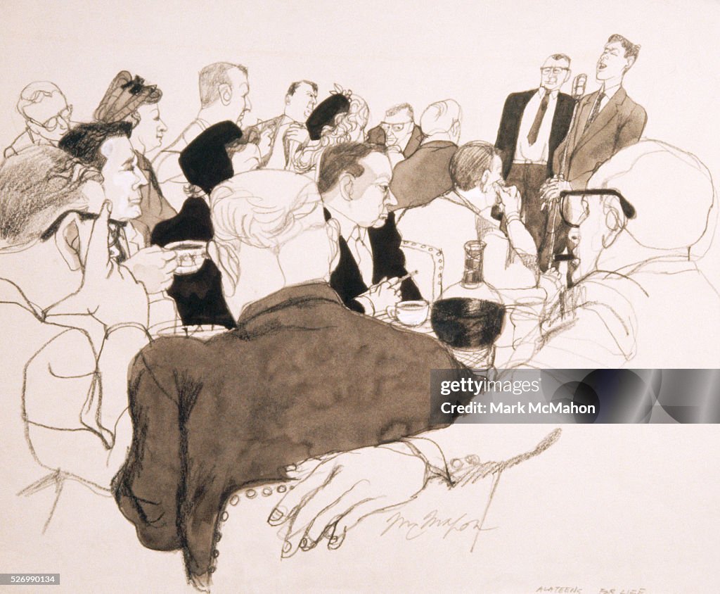 Alcoholics Anonymous Meeting at Chicago Restaurant by Franklin McMahon