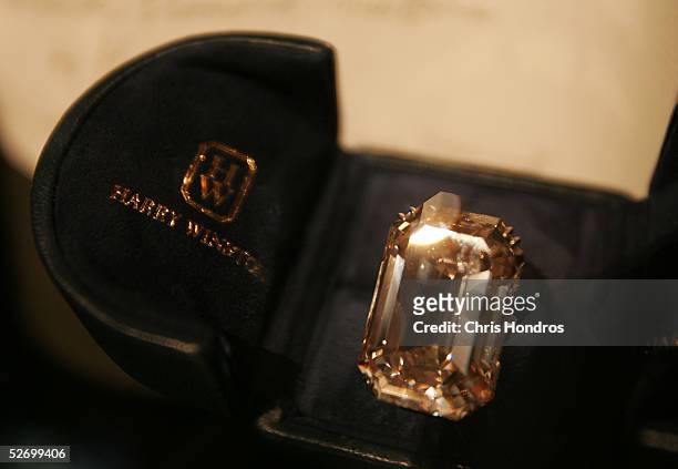 The Lesotho I, one of the world's largest diamonds, lies in a case at The Wedding Salon bridal show April 26, 2005 in New York City. The Lesotho I...