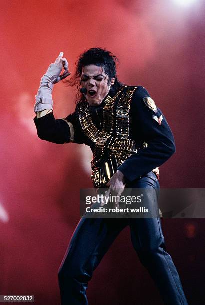 Michael Jackson grabbing his crotch during a Moscow concert performance.