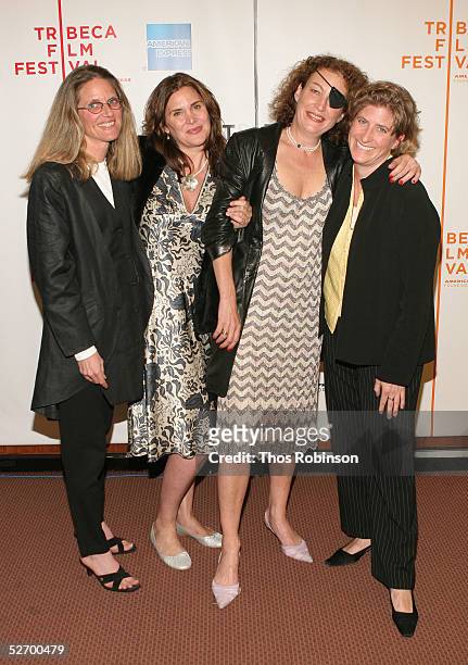 Filmmaker Mary Rogers, journalist Janine di Giovanni, Marie Colvin and journalist Molly Bingham attend the "Bearing Witness" screening at the Tribeca...