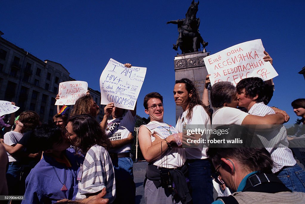 Gay Rights Demonstration in Moscow