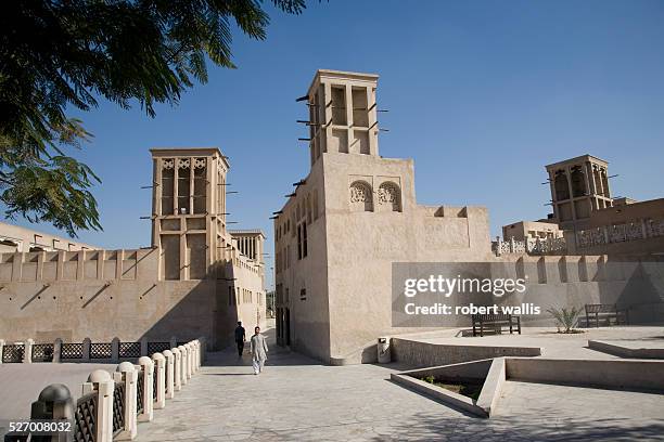 Wind towers in Bastakia Quarter of Old Dubai.