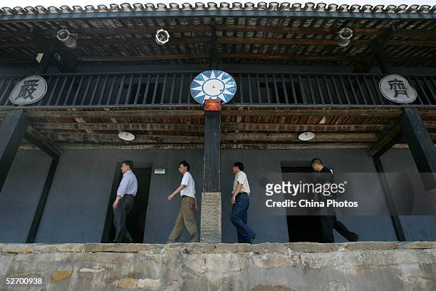 Chinese people visit the memorial site of Zhazidong Prison, where Communists were massacred and tortured by Nationalist Party during the Chinese...