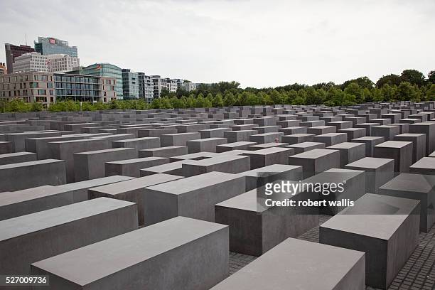 Berlin's Memorial to the Murdered Jews of Europe consists of 2,711 grey concrete columns- designed by Peter Eisenmann and sculptor Richard Serra.