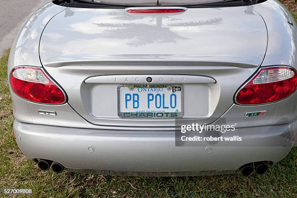 Sports car outside the Palm Beach International Polo Club in Wellington, Florida "