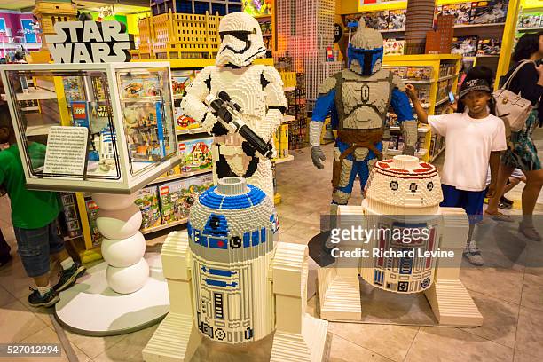 Lego Star Wars display in the Toys R Us store in Times Square in New York on so-called "Force Friday", September 4, 2015. Lego A/S reported that net...