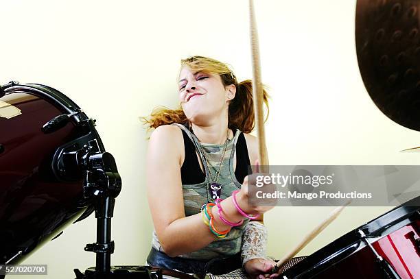 Girl Playing Drums